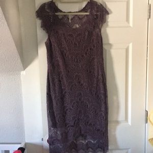 Lavender Free People eyelash lace dress.